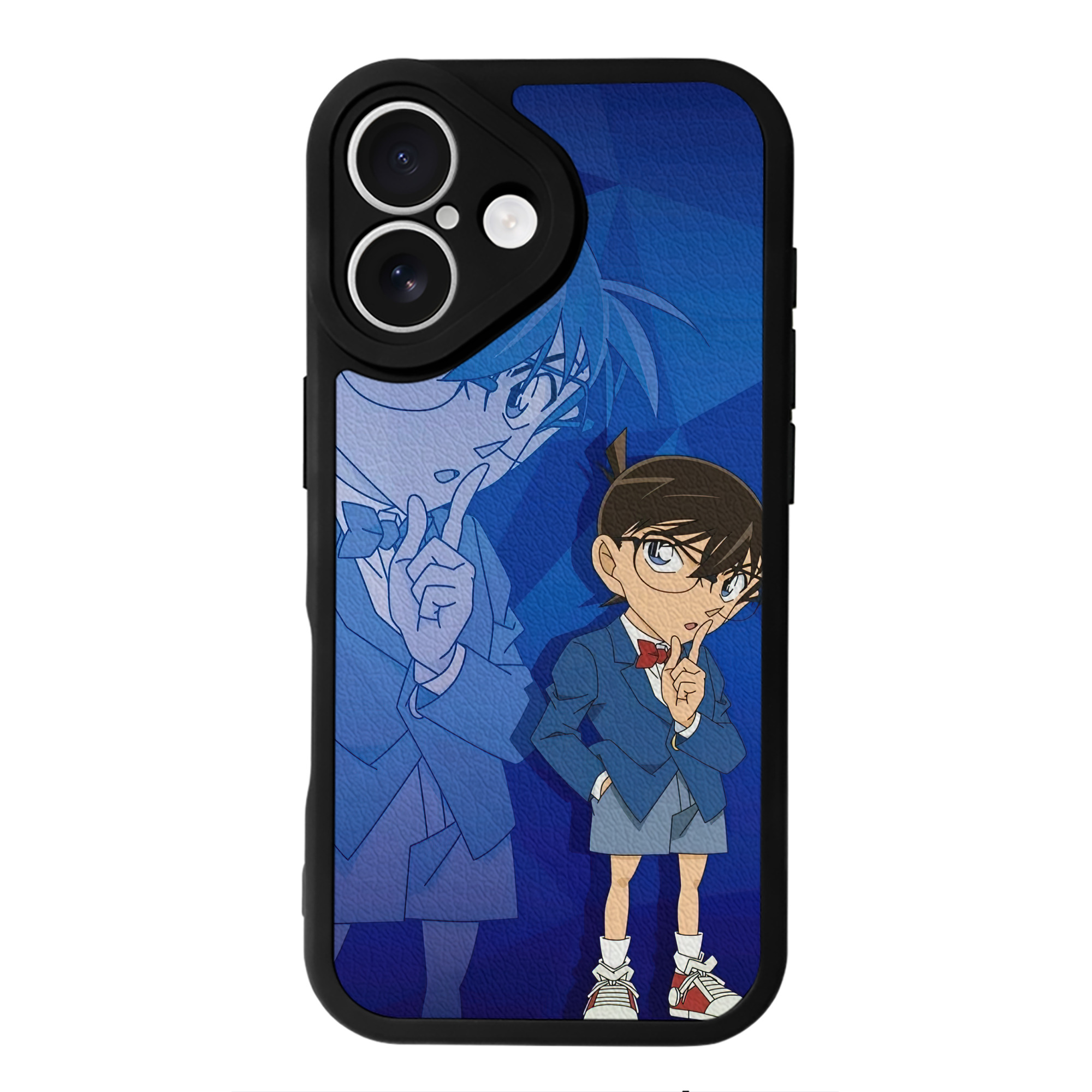（画像用） 名探偵コナン Detective Conan 【iPhone 16シリーズ対応】シリコンスマホケース（レザー調） 材質：シリコン